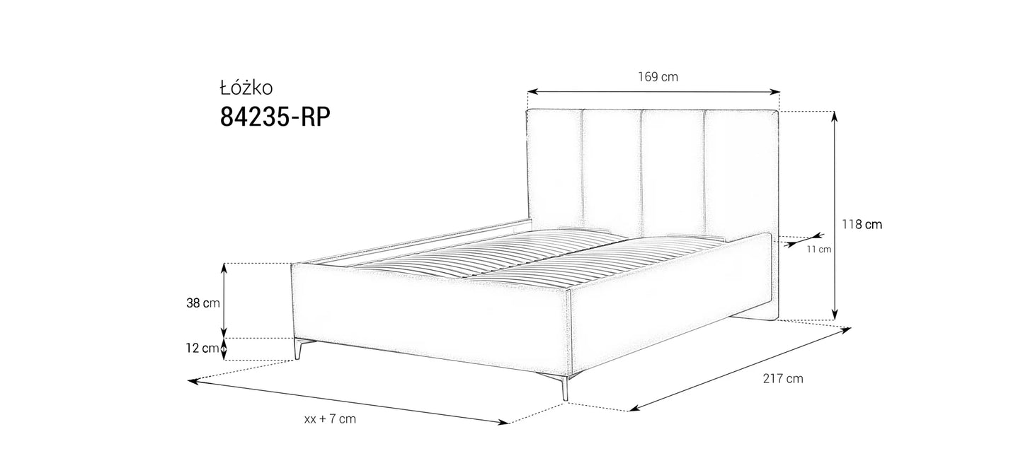 Łóżko tapicerowane 84235