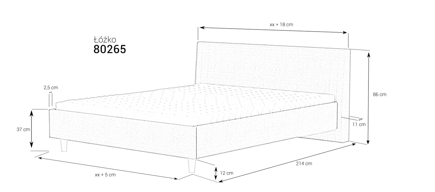 Łóżko tapicerowane 80265