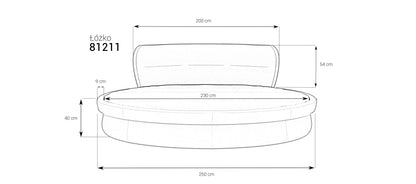 Łóżko tapicerowane 81211