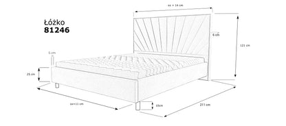 Łóżko tapicerowane 81246