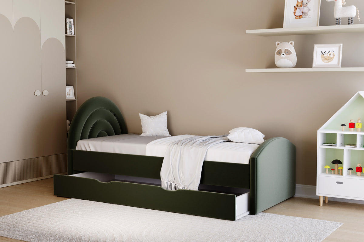 Łóżko dziecięce 81267 z zagłówkiem w kształcie tęczy – zdjęcie 4