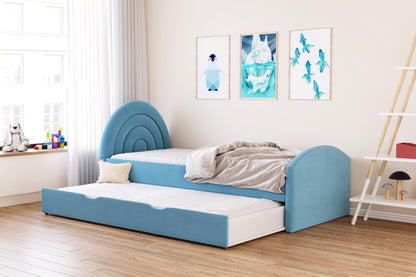 Łóżko dziecięce 81267 z zagłówkiem w kształcie tęczy – zdjęcie 5