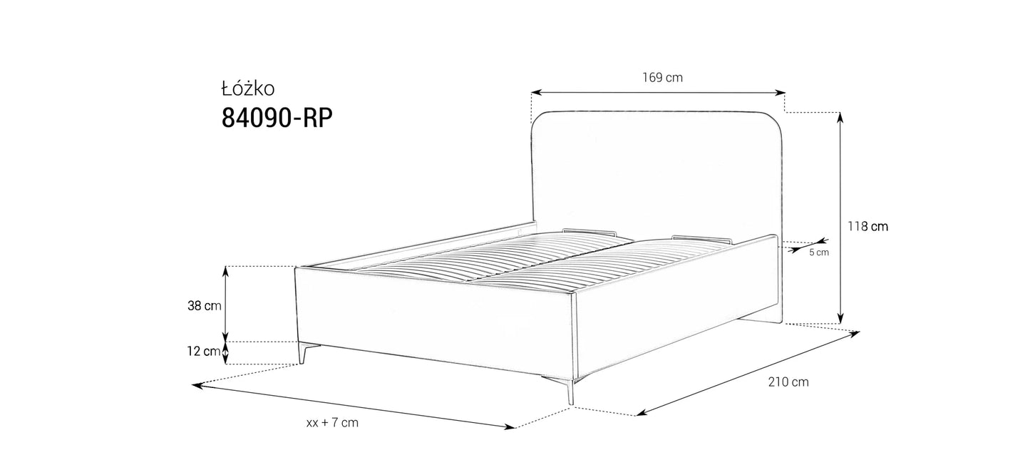 Łóżko tapicerowane 84090