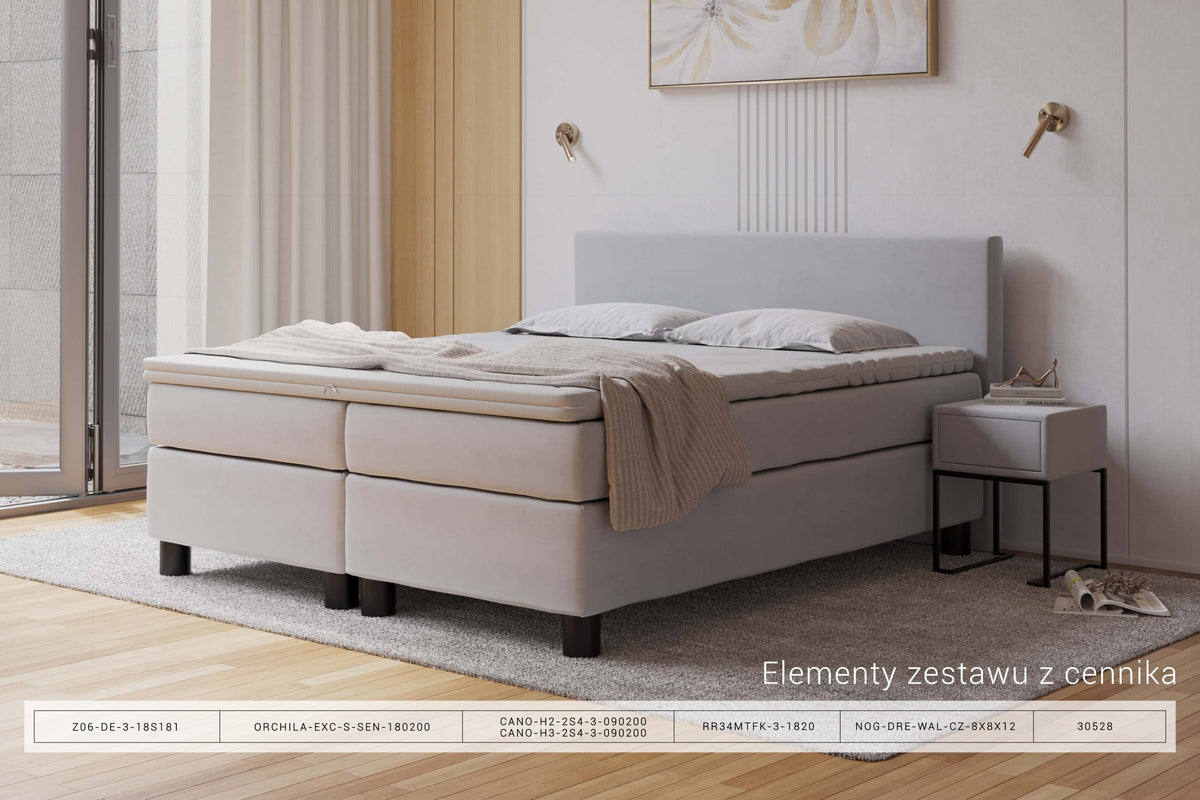 Łóżko kontynentalne RR34MTFK – zestaw z zagłówkiem Z06