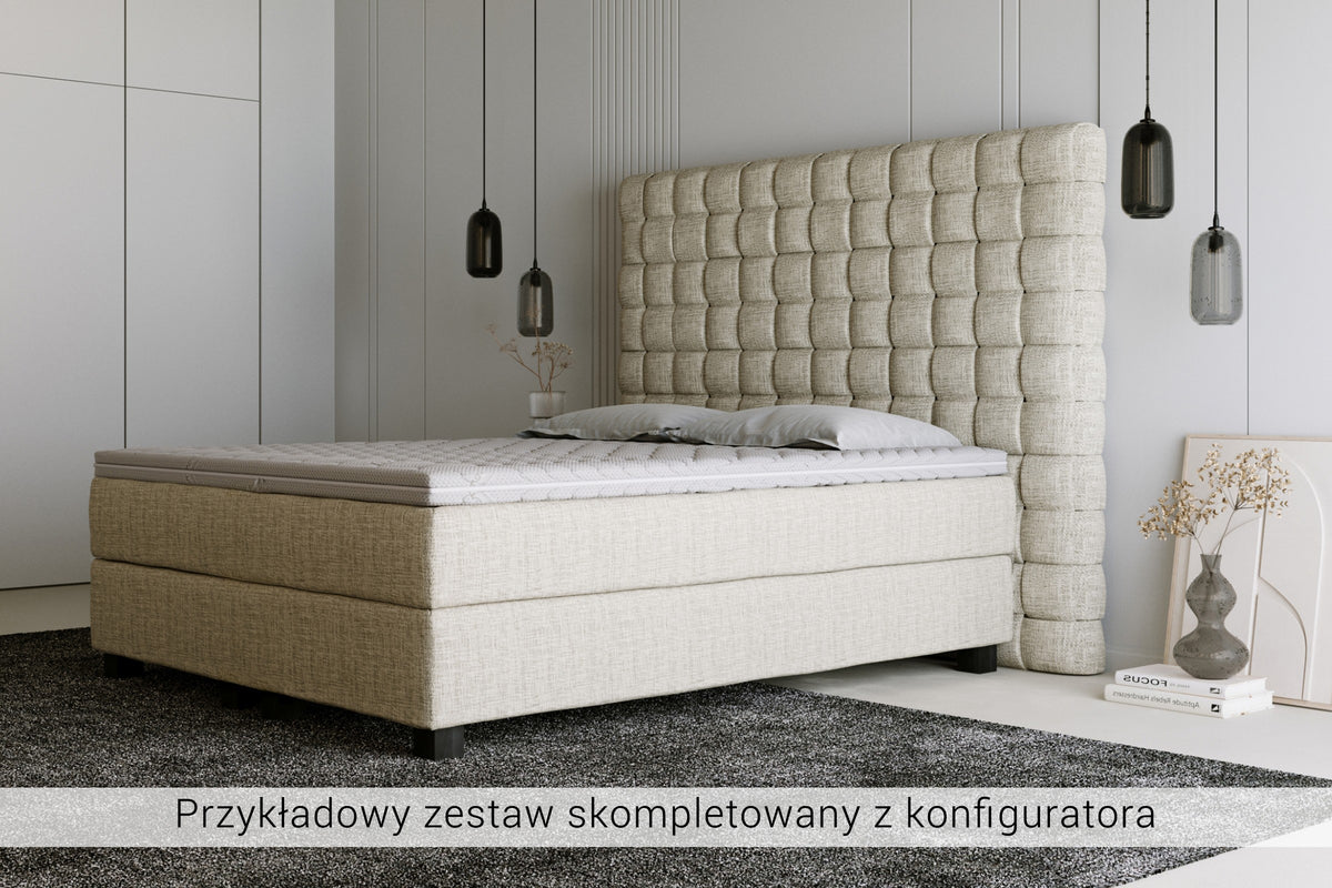Łóżko kontynentalne RR34y – zestaw z materacem i zagłówkiem Z03 – zdjęcie 3