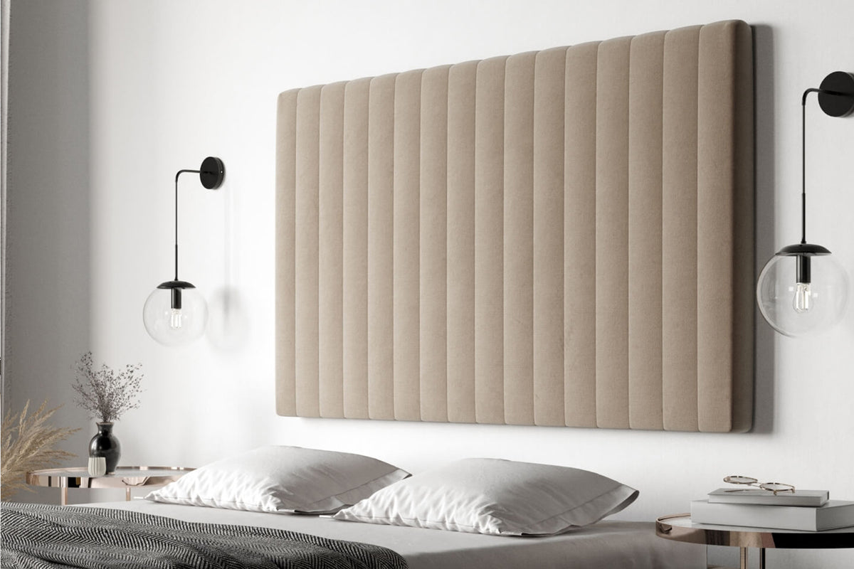 Zagłówek panelowy średni 058 z pionowymi przeszyciami, 90 cm