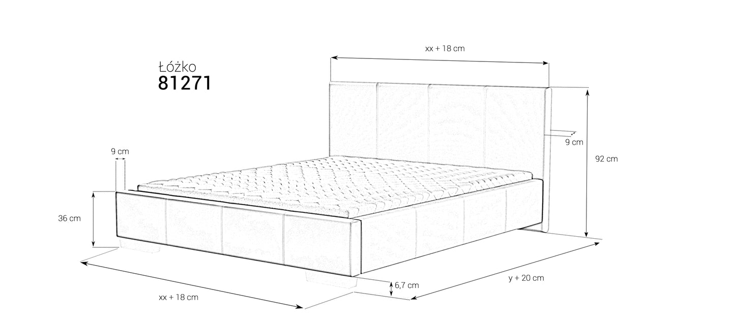 Łóżko tapicerowane 81271