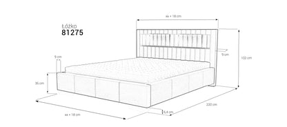 Łóżko tapicerowane 81275