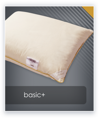 BASIC+ poduszka trzykomorowa twardsza puch 70%
